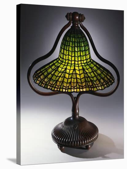 A 'Lotus Bell' Leaded Glass and Bronze Table Lamp-Guiseppe Barovier-Stretched Canvas