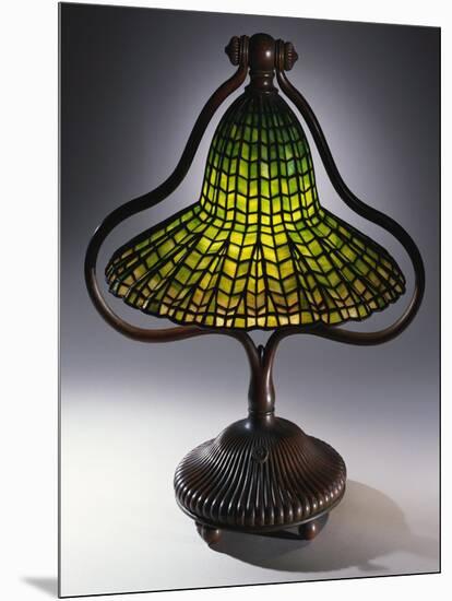 A 'Lotus Bell' Leaded Glass and Bronze Table Lamp-Guiseppe Barovier-Mounted Giclee Print