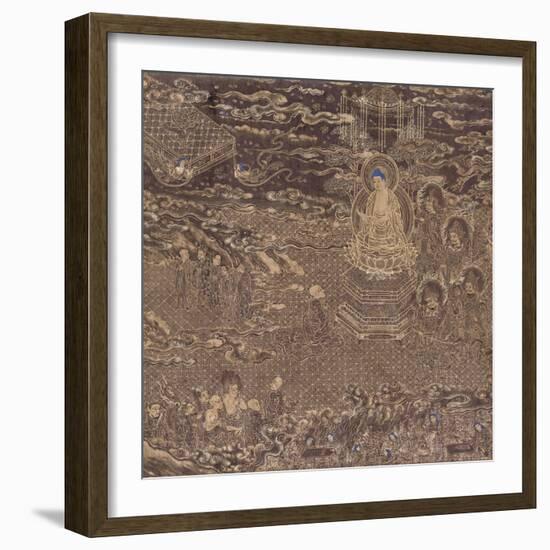 A Lotus Sutra Handscroll (Detail), 17th Century-null-Framed Giclee Print