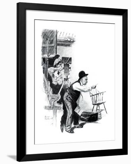 "A Love Story" page 10-Norman Rockwell-Framed Giclee Print