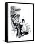 "A Love Story" page 10-Norman Rockwell-Framed Stretched Canvas