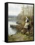 A Lovely Thought-Daniel Ridgway Knight-Framed Stretched Canvas