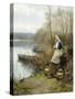 A Lovely Thought-Daniel Ridgway Knight-Stretched Canvas