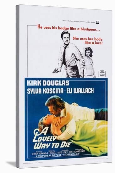 A Lovely Way to Die, Top and Bottom: Kirk Douglas, Sylva Koscina, 1968-null-Stretched Canvas