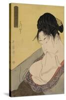 A Low Class Prostitute , from the series 'Five Shades of Ink in the Northern Quarter' , c.1794-95-Kitagawa Utamaro-Stretched Canvas