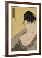 A Low Class Prostitute , from the series 'Five Shades of Ink in the Northern Quarter' , c.1794-95-Kitagawa Utamaro-Framed Giclee Print