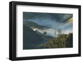 A Low-Hanging Mist in the Early Morning over Sao Francisco Xavier's Rolling Hills and Farmland-Alex Saberi-Framed Photographic Print