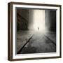 A Low Level View of a Boy Running Along the Street-Luis Beltran-Framed Photographic Print