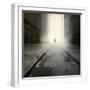 A Low Level View of a Boy Running Along the Street-Luis Beltran-Framed Photographic Print