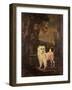 A Lowchen by A Fountain (Oil on Canvas)-Jan Wyck-Framed Giclee Print