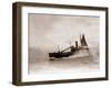 A Lowestoft Herring Boat Ploughing Through a Moderate Swell in the North Sea, 1935-null-Framed Photographic Print