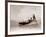 A Lowestoft Herring Boat Ploughing Through a Moderate Swell in the North Sea, 1935-null-Framed Photographic Print