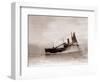 A Lowestoft Herring Boat Ploughing Through a Moderate Swell in the North Sea, 1935-null-Framed Photographic Print