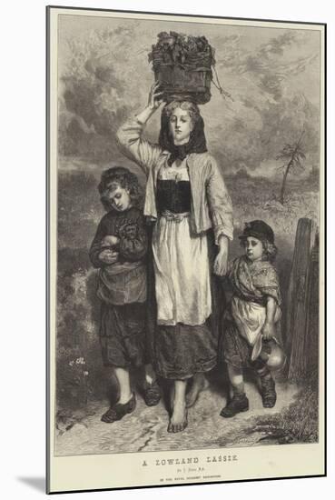 A Lowland Lassie-Thomas Faed-Mounted Giclee Print