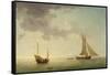 A Lugger and a Smack in Light Airs-Charles Brooking-Framed Stretched Canvas