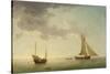 A Lugger and a Smack in Light Airs-Charles Brooking-Stretched Canvas