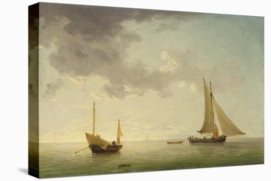 A Lugger and a Smack in Light Airs-Charles Brooking-Stretched Canvas