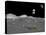 A Lunar Shuttle Descends Toward a Manned Outpost on the Moon-Stocktrek Images-Stretched Canvas