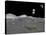 A Lunar Shuttle Descends Toward a Manned Outpost on the Moon-Stocktrek Images-Stretched Canvas