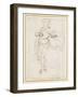 A Lute Player (Pen and Dark Brown Ink over Black Chalk on Off-White Paper)-Pietro Perugino-Framed Giclee Print