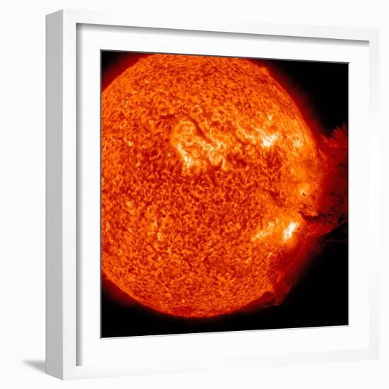 A M-2 Solar Flare with Coronal Mass Ejection-Stocktrek Images-Framed Premium Photographic Print