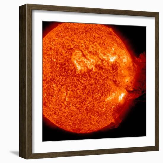 A M-2 Solar Flare with Coronal Mass Ejection-Stocktrek Images-Framed Photographic Print