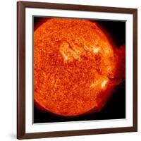 A M-2 Solar Flare with Coronal Mass Ejection-Stocktrek Images-Framed Photographic Print