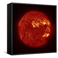 A M-2 Solar Flare with Coronal Mass Ejection-Stocktrek Images-Framed Stretched Canvas