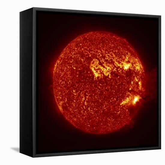 A M-2 Solar Flare with Coronal Mass Ejection-Stocktrek Images-Framed Stretched Canvas