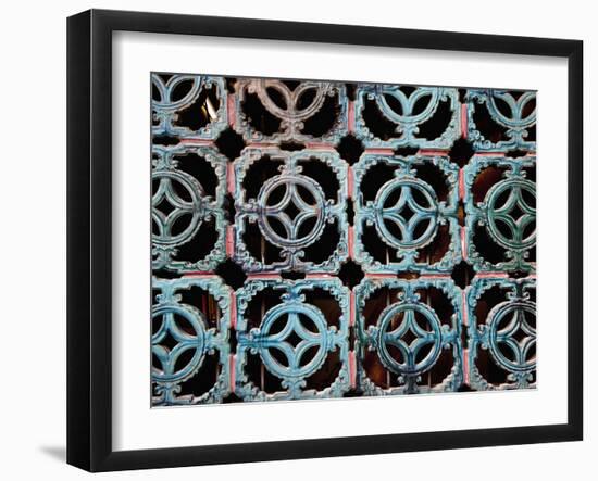 A-Ma Temple Window, Macau, China-Julie Eggers-Framed Premium Photographic Print