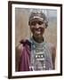 A Maasai Girl from the Kisongo Clan Wearing an Attractive Beaded Headband and Necklace-Nigel Pavitt-Framed Photographic Print