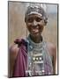 A Maasai Girl from the Kisongo Clan Wearing an Attractive Beaded Headband and Necklace-Nigel Pavitt-Mounted Photographic Print