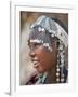 A Maasai Girl from the Kisongo Clan Wearing an Attractive Beaded Headband-Nigel Pavitt-Framed Photographic Print