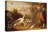 A Macaw, Ducks, Parrots and Other Birds in a Landscape, c.1708-10-Jakob Bogdani Or Bogdany-Stretched Canvas