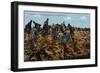 "A Machine Gun Company Moved into Position", 1915-null-Framed Giclee Print