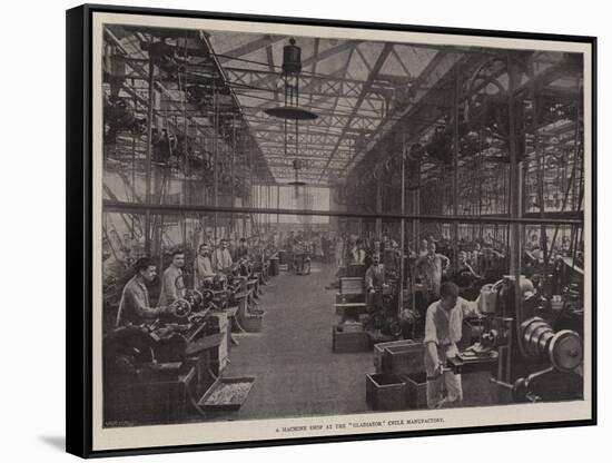 A Machine Shop at the Gladiator Cycle Manufactory-null-Framed Stretched Canvas