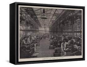 A Machine Shop at the Gladiator Cycle Manufactory-null-Framed Stretched Canvas
