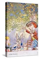 A Mad Teaparty-Charles Folkard-Stretched Canvas