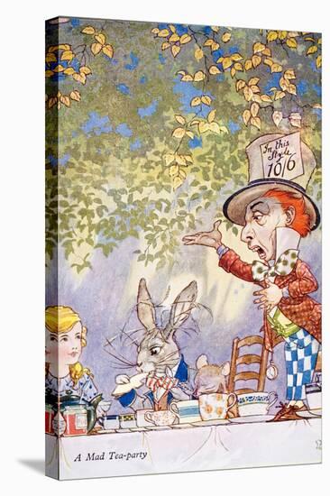 A Mad Teaparty-Charles Folkard-Stretched Canvas