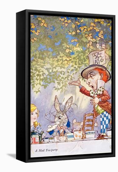 A Mad Teaparty-Charles Folkard-Framed Stretched Canvas