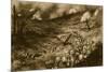 A Maelstrom of the Meuse: French Infantry Debouching to Attack a Flaming Ridge Near Douaumont-null-Mounted Giclee Print