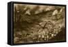 A Maelstrom of the Meuse: French Infantry Debouching to Attack a Flaming Ridge Near Douaumont-null-Framed Stretched Canvas