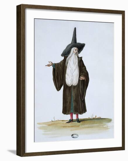 A Magician, Theatrical Costume Design for the Celebrations and Parties of Louis Xiv-Jean I Berain-Framed Giclee Print