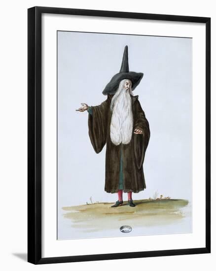 A Magician, Theatrical Costume Design for the Celebrations and Parties of Louis Xiv-Jean I Berain-Framed Giclee Print