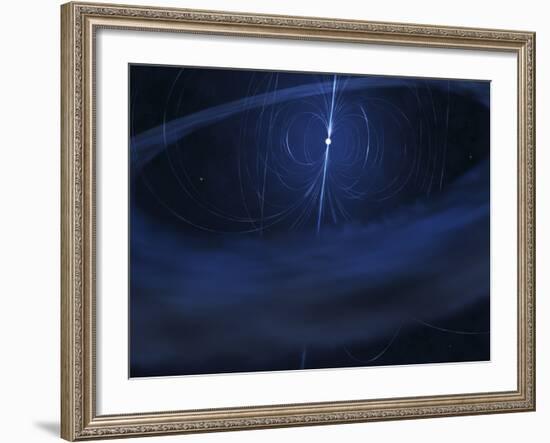 A Magnetar, a Very Small, Compact Neutron Star That Periodically Emits Light-Stocktrek Images-Framed Photographic Print