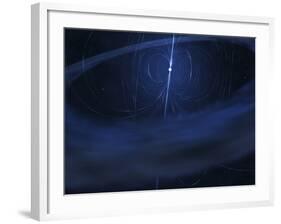 A Magnetar, a Very Small, Compact Neutron Star That Periodically Emits Light-Stocktrek Images-Framed Photographic Print