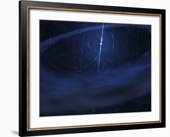 A Magnetar, a Very Small, Compact Neutron Star That Periodically Emits Light-Stocktrek Images-Framed Photographic Print