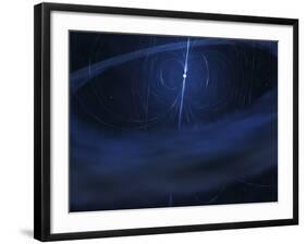 A Magnetar, a Very Small, Compact Neutron Star That Periodically Emits Light-Stocktrek Images-Framed Photographic Print