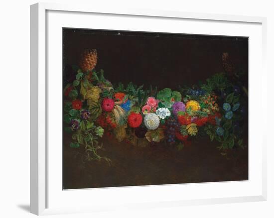 A Magnificent Garland of Fruit and Flowers, 1840-Johan Laurents Jensen-Framed Giclee Print