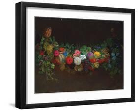 A Magnificent Garland of Fruit and Flowers, 1840-Johan Laurents Jensen-Framed Giclee Print